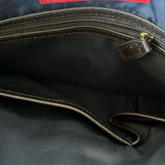 Tommy Hilfiger Satchel Handbag Faux Leather Gold Hardware Black - Picture 5 of 5